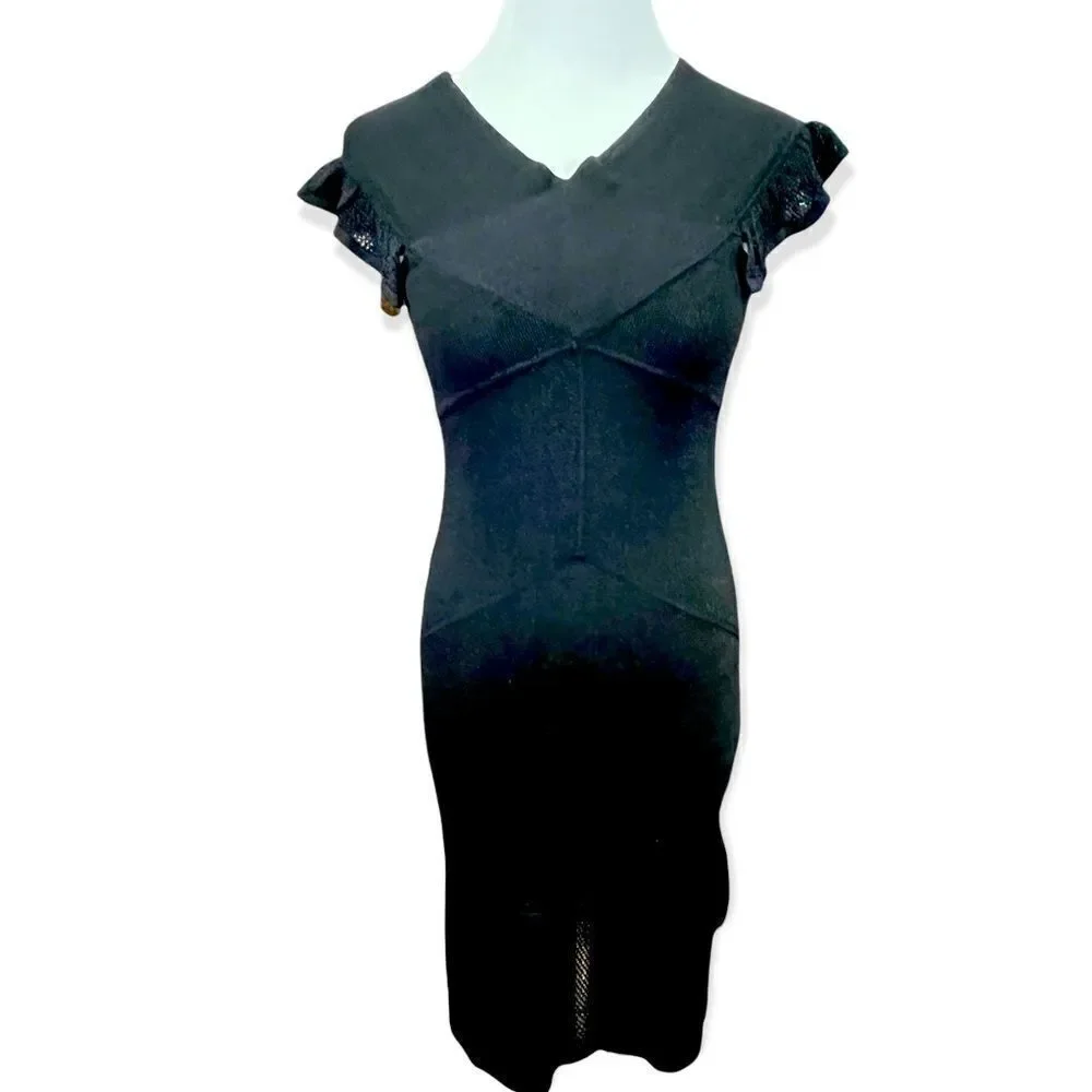Zac Posen For Target Bandage Style Knit Little Black Dress XS